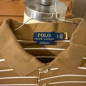 Polo by Ralph Lauren Tan Striped Polo Shirt